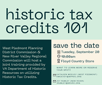 Historic Tax Credit Training Opportunity